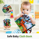 Jollybaby Crinkle Books for Babies, Sensory Soft Touch and Feel Baby Toys for 0-6 Months Infants, Newborn Montessori Early Educational Cloth Toys, Baby Girl & Boy Gift(Jungle Tails) by TinyTreasures Baby Boutique