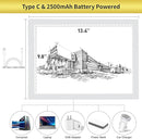 A4 Wireless Battery Powered Light Pad with Bag, TOHETO Tracing Light Box Dimmable Brightness Rechargeable LED Light Board Portable Cordless Copy Board for Drawing Sketching X-ray Viewing (White) by TinyTreasures Baby Boutique
