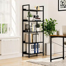 NUMENN Bookshelf, 5 Tier Bookshelves, Home Office Bookcase Shelf Storage Organizer, Free Standing Storage Shelving Unit for Bedroom, Living Room and Home Office, Black by CozyNest Decor