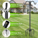 Gtongoko Double Shepherds Hook for Outdoor, 2 Pack 61.5 Inch Heavy Duty Bird Feeder Pole 3/4 Inch Thick Garden Hooks for Hanging Hummingbird Feeder, Plant Baskets, Solar Light Lanterns by GreenHaven Gardens
