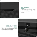 YITAHOME 60 Gallon Resin Deck Box, Weather Resistant Outdoor Rattan Storage Box, Lockable Indoor Outdoor Storage for Supplies and Essentials, Black by CozyNest Decor