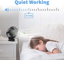 ATEngeus Rechargeable Clip-on USB Desk Fan, 3 Speeds, 5000mAh Battery, 720Rotation, Sturdy Clamp for Home, Camping, Treadmill and Car by TinyTreasures Baby Boutique