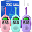 Walkie Talkies for Kids Rechargeable 3 Pack Walkie Talkies, Long Range 22 Channels 2 Way Radio Kids Birthday Toy Gift for 3-12 Year Old Boys Girls Outdoor Adventures Camping Hiking by TinyTreasures Baby Boutique