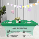 IVAPUPU 2 Pack 4FT Table Cloth for Rectangular Fitted Events Stretch Emerald Green Table Covers Washable Cover Spandex Tablecloth Protector for Party, Wedding, Cocktail, Banquet, Festival by CozyNest Decor