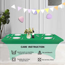 IVAPUPU 4FT Table Cloth for Rectangular Fitted Events Stretch Emerald Green Table Covers Washable Cover Spandex Tablecloth Protector for Party, Wedding, Cocktail, Banquet, Festival by CozyNest Decor