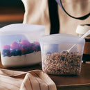 Stasher Premium Silicone Reusable Food Storage Bags, 3-Pack, Clear, Multi-Use Food Storage Bags, Lunch Bag, Travel Containers, BPA Free, Leak-free, Dishwasher-Safe, Eco-friendly by TinyTreasures Baby Boutique