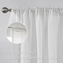 MYSKY HOME White Linen Curtains for Living Room, 100% Linen Natural Semi Sheer Curtains & Drapes 84 inches Length 2 Panels Farmhouse Country Light Filtering Bedroom Window Rod Pocket, 50" Wide, White by CozyNest Decor