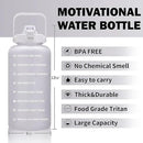 64oz,100oz,128oz Large Motivational Water Bottle with Time Marker, Leakproof & BPA Free Half Gallon Big Water Bottle with Straw Handle Tritan Frosted Water Jug for Gym,Fitness,Outdoor Sports by CozyNest Decor