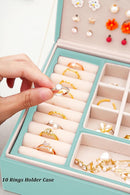 Girls Jewelry Box for Earrings Jewelry Organizer Box Teen Girls Earrings Organizer Jewelry Box Earring Holder Organizer Stud Earring Box for Girls Womens Jewelry Case Organizer Teal by TinyTreasures Baby Boutique