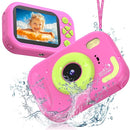 Kids Camera Waterproof, IP68 Underwater Camera for Kids Aged 3-12, HD Kids Digital Camera with 1080P Video Recording, Durable ABS Material, Pool Toys for Boys Girls with 32GB Card (Pink) by TinyTreasures Baby Boutique