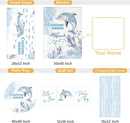 Personalized Baby Crib Bedding Set, 5 Pcs Custom Name Nursery Bedding Set, Blue Dolphin Baby Bedding Set for Girls Boys, Double Layer Baby Crib Sets, Customized Gifts for Toddlers Kids Infants by TinyTreasures Baby Boutique
