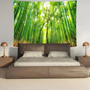 Delur Forest Pathway Tapestry Sunset Tropical Rainforest Nature Tree Tapestry Wall Hanging Sunrise Scenic Natural Green Landscape Headboard for Bedroom Living Room Home Decor (59.1" x 78.7") by CozyNest Decor