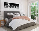 DJSYLIFE San Diego Skyline Wall Art Black and White Night View USA Cityscape California Pictures Artwork Painting Poster for Bedroom Office Decoration Stretch Framed Ready to Hang 13.8"x47.3" by CozyNest Decor
