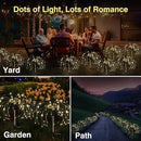 Firework Solar Garden Lights 4 Pack, 120 LED Solar Firework Lights with 8 Lighting Modes, Waterproof Sparkler Starburst Solar Lights Outdoor for Yard Porch Patio Backyard, Warm by GreenHaven Gardens