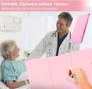 Clipboard Foldable Without Edition Cheat Sheets Aluminum 3 Layers Foldable Clipboards Pocket Size Profile Clip Clipboards Notepad for Students, Nurses,Contractor Trucker Driver by TinyTreasures Baby Boutique