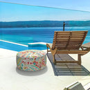 LVTXIII Inflatable Stool Ottoman Footrest with Handle, Decorative Fade-Resistant Foot Stool, Indoor or Outdoor Pouf for Home Patio Garden and Camping Use, D21 x W 21 x H9, Warm Paisley by CozyNest Decor