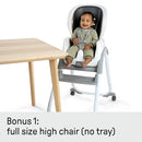 Ingenuity SmartClean Trio Elite 3-in-1 Convertible Baby High Chair, Toddler Chair, and Dining Booster Seat, For Ages 6 Months and Up, Unisex - Slate by TinyTreasures Baby Boutique