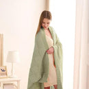 CozeCube Check Knit Throw Blanket, Sage Green Checkered Throw for Couch, Decorative Christmas Soft Cozy Warm Knitted Blanket for Bed Sofa Living Room, 60"X80" by CozyNest Decor