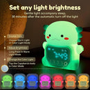 Axolotl Alarm Clock with Night Light for Kids, 7 RGB Color Cute Alarm Clocks for Bedrooms Ok to Wake Clocks, Silicone Animal Tabletop Lamp for Teen Girls Boys, Green by TinyTreasures Baby Boutique