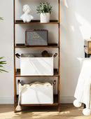 StorageWorks Storage Bins, Fabric Storage Bins for Shelves, Storage Baskets with Metal Frame, Closet Baskets and Bins with Handles, Beige, 2-Pack by CozyNest Decor