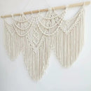 large macrame wall hanging - Boho Tapestry Macrame Wall Decor Art- Chic Bohemian Handmade Woven Tapestry Home Decoration for Bedroom Living Room Apartment Wedding Party - 43"x32" (Beige-fringe) by CozyNest Decor
