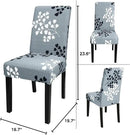 JQinHome Pattern Chair Covers for Dining Room Set of 6, High Stretch Removable Washable Parsons Chair Slipcover for Home Party Hotel Wedding Ceremony (Flower,6PCS) by CozyNest Decor