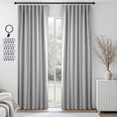 ANRODUO Back Tab Blackout Curtains for Bedroom Living Room, Rod Pocket Pinch Pleated Thermal Insulated Room Darkening Curtains 90 Inches Long 2 Panels, Light Grey, 42 x 90 Inch by TinyTreasures Baby Boutique
