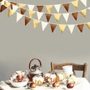 Brown Beige and Gold Party Decorations Fabric Triangle Pennant Banner Flag Bunting Garland for Boho Neutral Rustic Cowboy Western Teddy Bear Birthday Baby Shower Graduation Engagement Party Supplies by GreenHaven Gardens