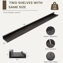Floating Shelves for Wall, Picture Ledge Shelf 55 Inch Solid Wood Set of 2, Rustic Wall Shelves with Lip, Kids Bookshelf, Photo & Picture Live Edge Floating Shelves for Bedroom, Living Room, Kitchen by CozyNest Decor