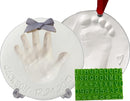 Baby Handprint Footprint Keepsake Ornament Kit (Makes 2) - Bonus Stencil for Personalized Christmas, Newborn, New Mom & Shower Gifts. 2 Easels! Non-Toxic Clay, Air-Dries Light & Soft, Won't Crack. by TinyTreasures Baby Boutique