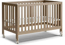 EvoNest Baby Crib, 11 in 1 Convertible Mini Crib with Wheels, 100% New Zealand Wood Growing Bed, 4 Adjustable Mattress Height ，Walnut Brown by TinyTreasures Baby Boutique