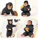 JiAmy Baby Snowsuit Newborn Winter Clothes Coat Romper Windproof Fleece Hat Zipper Baby Bear Outfit by TinyTreasures Baby Boutique