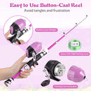 Milerong Kids Fishing Rod, Kids Fishing Pole Portable Telescopic Fishing Rod and Reel Combo Kit for Boys, Girls, Youth - with Spincast Fishing Reel, Fishing Tackles, Fishing Lures, Fishing Lines by TinyTreasures Baby Boutique
