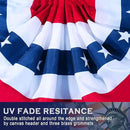 USA Pleated Fan Flag American US Bunting Flag Patriotic Half Fan Banner Flag with Canvas Header and Brass Grommets for 4th of July Memorial Day Indoor Outdoor Decoration (3, 3x6 Feet) by GreenHaven Gardens