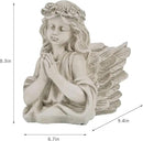 Praying Angel Bust Garden Statue Planters, Angel Wing Planters Pots Mini Vase for Patio, Lawn, Yard Art, Cemetery Grave Decoration, Resin Classical Antique, 8.26" H by GreenHaven Gardens