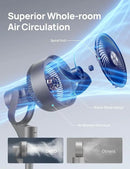 Dreo Fan for Bedroom, 80° Oscillating Standing Fan, 25dB Quiet, 80ft Pedestal Fans for Home Office, 90° Manual Vertical, 3 Speeds, Remote, 34-41" Adjustable Height, Air Circulator by CozyNest Decor