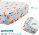 4 Piece Crib Bedding Set for Boys Girls, Infant Toddler Nursery Baby Bedding Sets Includes Cartoon Quilt, Fitted Crib Sheet, Crib Skirt and Plush Football Toy (MVP) by TinyTreasures Baby Boutique
