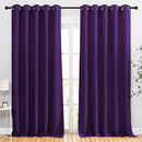 NICETOWN Kitchen Blackout Curtains and Drapes - Triple Weave Energy Saving Thermal Insulated Solid Grommet Blackout Panels for Patio (1 Pair, 66 inches by 90 Inch, Royal Purple) by TinyTreasures Baby Boutique