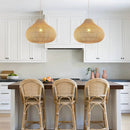 Large Rattan Pendant Light, 19.7" Rattan Boho Wicker Chandelier Hand-Woven Basket Pendant Light Fixtures for Dining Room Kitchen Island Living Room by GreenHaven Gardens