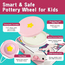 ROHSCE Ceramic Pottery Wheel Kit, Clay and Painting Set for Kids Creative Art Toys by TinyTreasures Baby Boutique