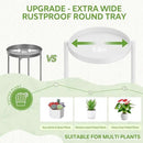 iDavosic.ly 7 Tier Large Plant Stand Indoor, 10 Inch Wide Tall Corner Metal Plant Stands Outdoor for Multiple Plants, Folding Tiered Flower Display Holder Rack Shelf, White by GreenHaven Gardens