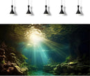 Fish Tank Background Under The Sea Aquarium Background Ocean Floor Sunray Rock Terrarium Backgrounds Coral Reef Aquatic Plants Underwater Cave Aquarium Wallpaper for Fish Tank Decorations 72x18in by GreenHaven Gardens