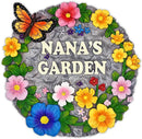 Elegant Resin Stepping Stone, Outdoor Garden Pathway Decoration (Nana’s Garden Floral Stepping Stone, 9.5" Decorative and Gift for Grandmother) by GreenHaven Gardens