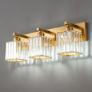 Modern Bathroom Vanity Light 3-Lights Gold Crystal Bathroom Wall Light Vanity Light Fixtures，20.47-inch Modern Minimalist Design by CozyNest Decor