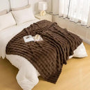 YUSOKI Luxury 3D Bubble Throw Blanket 3.1lb,All Ages,Home Decoration, (Brown,60 * 80inches) by CozyNest Decor
