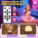 PIKOY Unicorn Toys for Girls Gifts, 15 Films+15 Lullaby Sound Machine for Kids Night Light Projector, Remote+Rechargeable Night Light for Kids Gifts, 360 °Rotation Princess Mermaid Toddler Girl Toys by TinyTreasures Baby Boutique