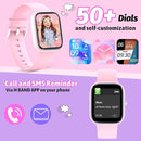 Kids Watch with Fitness Tracker No Phone/APP Needed,19 Sport Mode,1.5" DIY Dial,IP68 Waterproof,Sleep Monitor,Pedometers,Heart Rate,Great Birthday Gift for Boys Girls Teens 6-14 (Pink) by TinyTreasures Baby Boutique