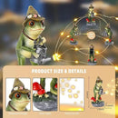 Solar Frog Statue for Garden with Watering Can Light 8.8" Resin Frog Figurine Outdoor Patio Porch Yard Decor Unique Birthday Housewarming Gifts for Women Mom Grandma Wife Sister by CozyNest Decor