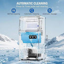 Commercial Ice Maker Machine 110 LBS/24H, 36 Ice Trays Freestanding & Undercounter Ice Machine Stainless Steel with 20 LBS Ice Storage Capacity, Ice Maker with Water Line and Filter, Dual Water Inlet by CozyNest Decor