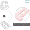 MOON PARK Pregnancy Pillows for Sleeping - U Shaped Full Body Maternity Pillow with Removable Cover - Support for Back, Legs, Belly, HIPS - 65 Inch - Pink by TinyTreasures Baby Boutique